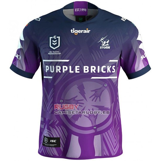 Camiseta Melbourne Storm Rugby 2019 Indigena